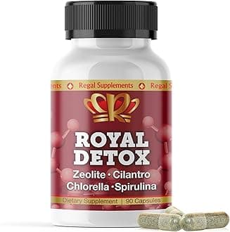 Royal Detox - All-in-One Cleanse | Zeolite, Cilantro, Chlorella, Spirulina, Apple Pectin | Full Body, Liver, Colon Detox | Supports Energy, Mood, Immunity, Gut Health, Reduced Inflammation 90 Capsules