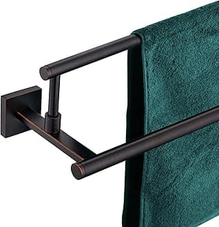 KOKOSIRI Towel Bars 20-Inch Bathroom Towel Holder Oil Rubbed Bronze Bath Towel Rails Kitchen Racks for Cabinet Stainless Steel B5009ORB-L20