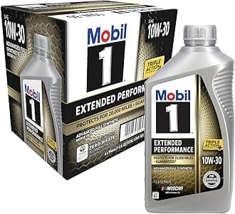 Mobil 1 Extended Performance Full Synthetic Motor Oil 10W-30, 1 Quart (6-pack)