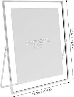 MIMOSA MOMENTS Silver Metal Floating Picture Frame (Silver, 8x10)