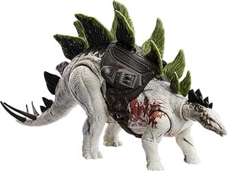 Jurassic World Gigantic Trackers Action Figure, Stegosaurus Dinosaure Toy with Attack Motion & Tracking Gear, Plus Downloadable App & AR