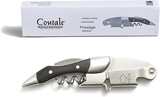 Prestige By Coutale Sommelier - The French Patented Spring-Loaded Double Lever Waiters Corkscrew and Wine Bottle Opener (Blackwood)