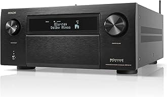 Denon AVR-A1H 15.4-Ch Receiver (150W X 15) - 4K/120 and 8K Home Theater Receiver (2022), Wireless Streaming via Bluetooth, Wi-Fi & HEOS Multi-Room, Dolby Atmos, DTS:X Pro, IMAX Enhanced & Auro 3D