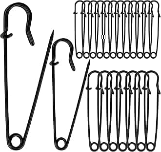 30 Pcs Large Safety Pins 4" 10Pcs & 3" 20Pcs Dulinkas Large Safety Pins Large Safety Pins Heavy Duty Blanket Pins Safety Pins Spring Lock Pins Safety Pins for Clothes Crafts Black