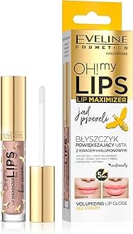 Eveline Cosmetics Oh! My Lips Lip Gloss Thicker Lips with Hyaluronic Acid and Bee Venom | 4.5 ml | Lip Plumper for More Volume | Fuller Lips | Lip Care | Silky Gloss