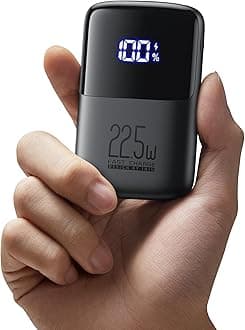 Power Bank, Smallest 22.5W 10000mAh Portable Charger, USB C in&out Fast Charging 3 Ports Mini Battery Pack with Phone Holder for iPhone 17 16 15 14 13 Pro Max Samsung S25 S24 Google iPad Tablet