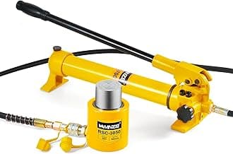 30T 2" Stroke Hydraulic Cylinder Jack Sets Porta Power Ram Jack Kits Single Acting Lifting Cylinder Retract Automatically with CP-700 Hydraulic Hand Pump