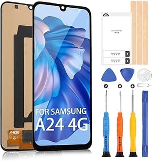 Screen Replacement for Samsung Galaxy A24 4G LCD Display for Samsung A24 A245 SM-A245F,SM-A245M Digitizer Touch Screen Assembly with Repair Kits(Black,6.5 inch)