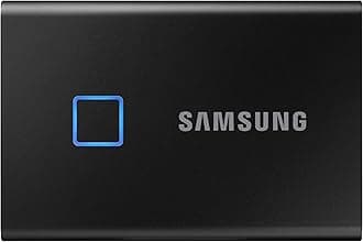 Samsung T7 Touch Portable SSD 2TB,up to 1050MB/s, USB 3.2 External Solid State Drive, Black (MU-PC2T0K/WW)