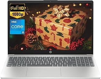HP 15.6" FHD Business Laptop, 12th Generation 10-Core Intel Core i5-1235U Processor, 16GB RAM, 512GB SSD, Intel Iris Xe Graphics, Wi-Fi 6, Bluetooth 5.3, Natural Silver, Windows 11 Home, EAT Mouse pad
