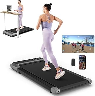 Under Desk Walking Pad Treadmill for Home & Office, 6% Manual Incline, 2.5 HP, 0.6–3.8 MPH Walking Speed, 300 lb Capacity, App & Remote Control