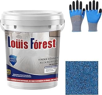 Epoxy Colored Sand Floor Paint, Epoxy Colored Sand Self Leveling Coating, Louis Forest Epoxy Floor Paint, for High Gloss Marble Effect Garage Coating (Dark Blue)