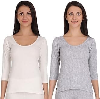 Selfcare Women's Thermal Tops Set Soft & Warm Poly Cotton Winters Wear Vest (SW0039-3XS)