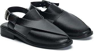 Peshawari Sandals for Men | Ethnic Footwear for Men Casual & Festive | Faux Leather Men Sandals | Traditional Ethnic Sandals for Kurta Pajama, Sherwani, Weddings & Daily Use