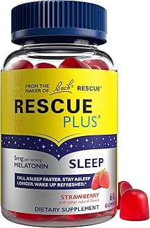 RESCUE - Plus Sleep Gummies, Strawberry,60 Count