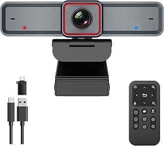 Spedal 4K AI-Tracking Webcam, HDR, Dual Noise-Cancelling Mics, USB 3.0 Wide Angle Computer Camera for Laptops, Meetings, Conferences & Live Streaming