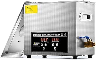 Ultrasound Cleaner with Heater and Timer, 1.6 gal Digital Sonic Cleaning Machine, 180W 6L Stainless Steel Jewelry Cleaner for Professional Tool Glasses Watch Retainer Denture Parts Cleaning