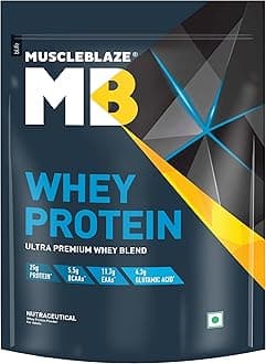 100% Whey Protein, Ultra Premium Blend with Whey Protein Concentrate & Whey Protein Isolate, 25 g Protein per Scoop (Cookies & Cream, 1 kg / 2.2 lb)