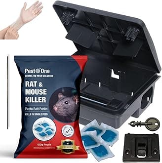 Professional Rat and Mouse Bait Station Tamper Proof with 150g Single Feed Brodifacoum Pasta Baits