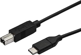StarTech 1.6ft (50cm) USB-B to USB-C Cable, Data Cord, USB 2.0 Data Transfer Cable