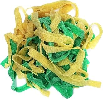 Smarty Stop Sour Every Flavor Mixed Gummy Belts Candy 1 Pound (Mango-Green Apple)