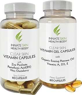 Clear Skin Acne Vitamin System | 20 Antioxidants, Botanicals & Minerals | 60 ...