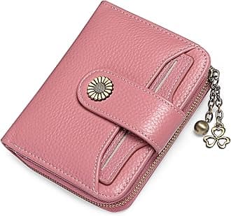 SENDEFN Women's Small Wallet, Women's Genuine Leather, with Coin Compartment, Small Zip, Wallet, Card Holder with RFID Blocker