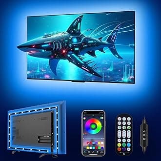 LED Lights for LED TV Backlight, 9.8 ft LED Lights for TV 32-60 inch Led TV Light Behind USB RGB Color Changing LED Strip Lights TV Monitor Lighting with Remote Music Sync Bluetooth APP Control