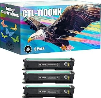 CTL-1100HK Toner Cartridges Compatible for Pantum CP1100 CP1100DW CM1100DN CM1100DW CM1100ADN CM1100ADW Printers, High Yield 3000 Pages, Bright Colors Clear Printing (3 Pack Black)