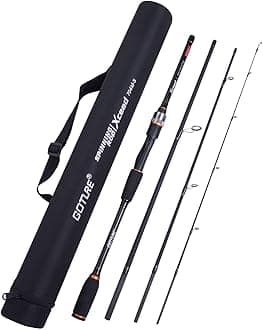 Goture Travel Fishing Rods 4Pcs,Casting/Spinning Rod with Case 6ft-10ft