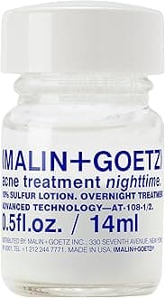 MALIN+GOETZ Acne Treatment Nighttime Overnight Spot Treatment 10% Sulfur, Salicylic Acid, Zinc Oxide, Camphor Calms Redness, Absorbs Oil, Helps Prevent Scarring Vegan + Cruelty-Free (0.5 Fl Oz)