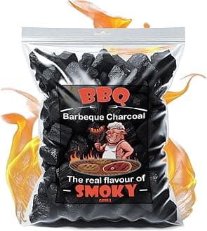 BBQ Wood Coal for Barbecue Grilling & Natural Dehumidifier, Charcoal for Barbeque Grill, Natural Coal for Cooking - Koyla for Cooking, Smoky Flavour Food - Eco-Friendly, No-Chemical - 1 KG