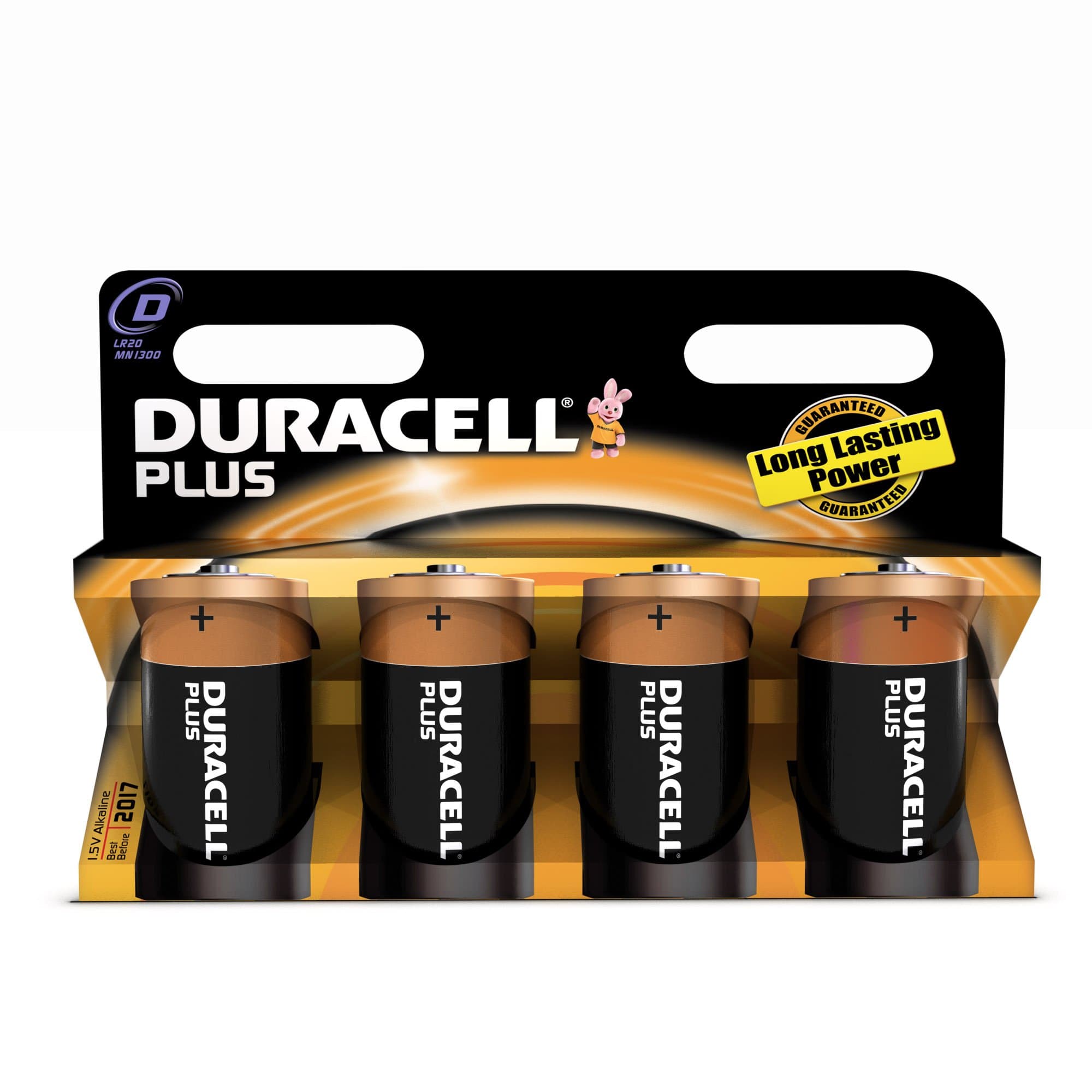 Duracell D Plus 4 pack Batteries
