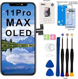 EFAITHFIX for iPhone 11 Pro Max Screen Replacement OLED 6.5 Inch [NOT LCD] Display 3D Touch Frame Assembly Digitizer with Repair Kit Screen Protector Waterproof Adhesive for Model A2161, A2220, A2218