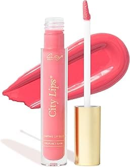 Lips - Plumping Lip Gloss - Hydrate & Volumize - All-Day Wear - Hyaluronic Acid & Peptides Visibly Smooth Lip Wrinkles - Cruelty-Free (Watermelon)
