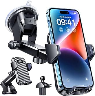 VANMASS Car Phone Holder 2026 [85+ lbs Strong Suction & True Military-Grade] Rotatable Universal Mobile Phone Mount Dashboard Windscreen Vent Desk Automobile for iPhone 17-Pro Max 16 15 14 Samsung
