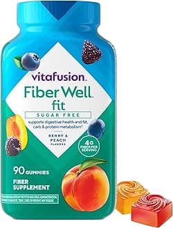 Vitafusion Fiber Well Fit Gummies Supplement, 90 Count (Packaging May Vary)