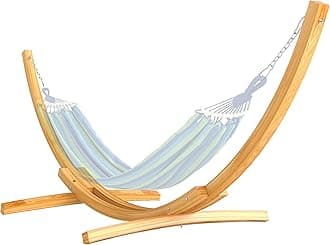 Outsunny 10.6' Wooden Hammock Stand Only, Universal Hammock Frame for Single Bed, Garden Picnic Camp Accessories, 264lbs, Natural
