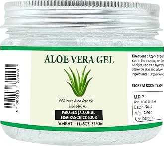 Aloe Vera Gel | 99% Pure Natural Aloe Gel | For Moisturizing Face Skin & Hair Care,Durable Moisturizing Hydrating Soothing | Non-Sticky (11.46 oz)