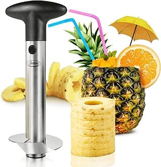 Pineapple Corer, [Upgraded, Reinforced, Thicker Blade] Newness Premium Pineapple Corer Remover, Stainless Steel Pineapple Core Remover Tool for Home & Kitchen with Sharp Blade for Diced Fruit Rings