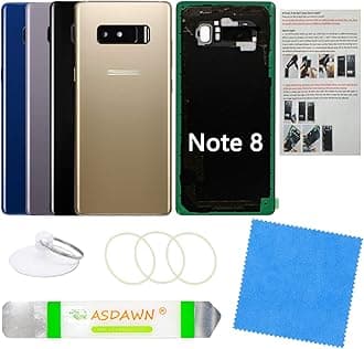 Galaxy Note 8 Back Glass Cover Housing Door Replacement with Pre-Installed Camera Lens +Installation Manual +Repair Tools for Samsung Galaxy Note 8 SM-N950 All Carriers (Maple Gold)