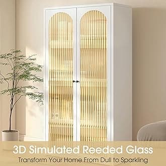 Coavas Window Privacy Film Reeded Glass, Frosted 3D Fluted Glass Window Cling, Adhesive Vinyl Decorative Door Stickers for Bathroom Home Sun Blocking, 29.5 x 78.7 Inch