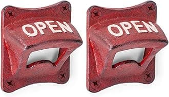 Abbott Collection 27-IRONAGE-266 Antique Red Square Wall Opener, 2.5 inches SQ (Pack of 2)