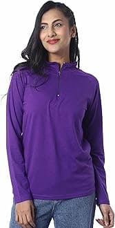 London Hills Women's Cotton Regular Fit Tshirt Full Sleeve Zipper Tshirt T-Shirt Full Sleeves