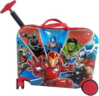 Fast Forward 18" Lilo And Stitch Kids Ride on Luggage-HardShell Rolling Travel Suitcase-Lightweight Ride On Suitcase For Kids, Marvel Heroes, 18 Inches, Marvel Luggage