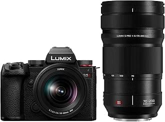 LUMIX S5II Mirrorless Camera (DC-S5M2KK) with LUMIX S PRO 70-200mm F4 Telephoto Lens (S-R70200)