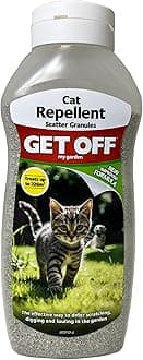 GET OFF | Cat & Dog Repellent Granules - Easy to Use Natural Aromatic Plant Oil Formula, Deters Scratching, Digging & Fouling, 970ml Treats up to 226m²