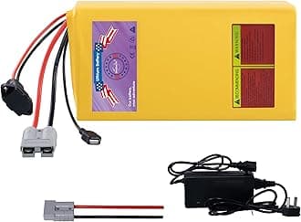 48V 30Ah Ebike Battery Pack - High Capacity Lithium Battery for Electric Scooter/Bike | 2000W Max Output | 50A BMS with Anderson Plug | Includes 5A Fast Charger (48V30Ah with Charger)
