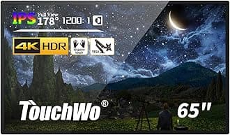 65 inch Interactive Touchscreen Monitor, Digital Electronic Whiteboard with 16:9 FHD 1080P Display, Windows 10 All-in-One Smart Board for Office and Classroom, Core i3 RAM 4G & ROM 128G