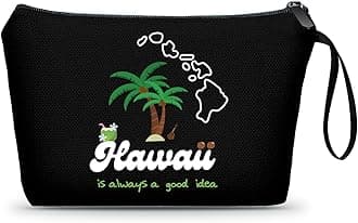 Hawaii Gifts Makeup Bag Travel Birthday gifts for Women, Traveler, Coworker, Daughter, Mom, Sister,Friend